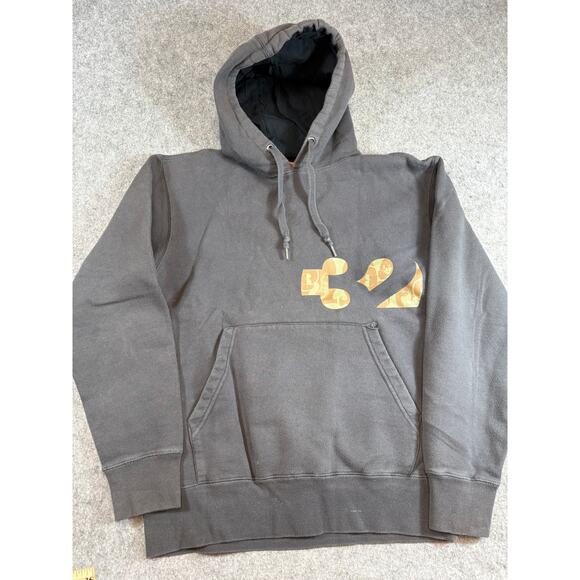 Vintage Other - 32 Brand Hoodie Mens Medium Gray Graphic Pullover Fleece Sweatshirt Streetwear